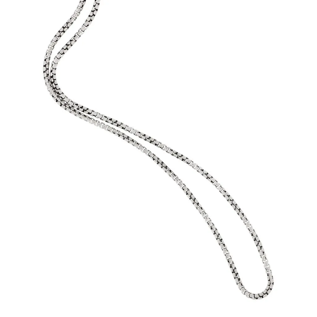 Sterling Silver 1.7mm Venetian Box Chain 18"