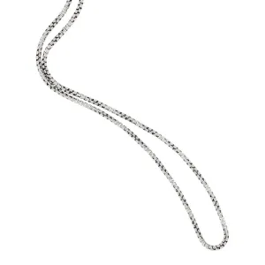 Sterling Silver 1.7mm Venetian Box Chain 18"