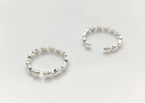 Sterling Silver Adjustable Heart Ring