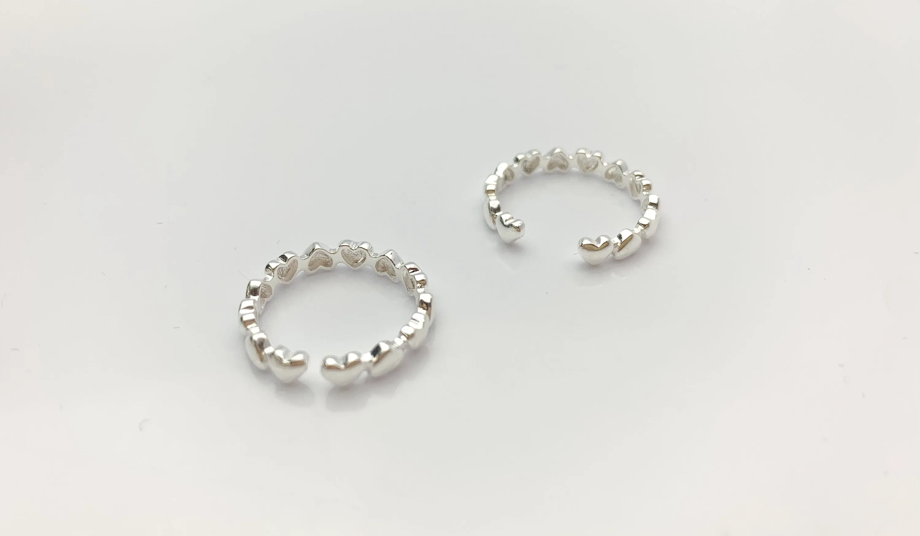 Sterling Silver Adjustable Heart Ring