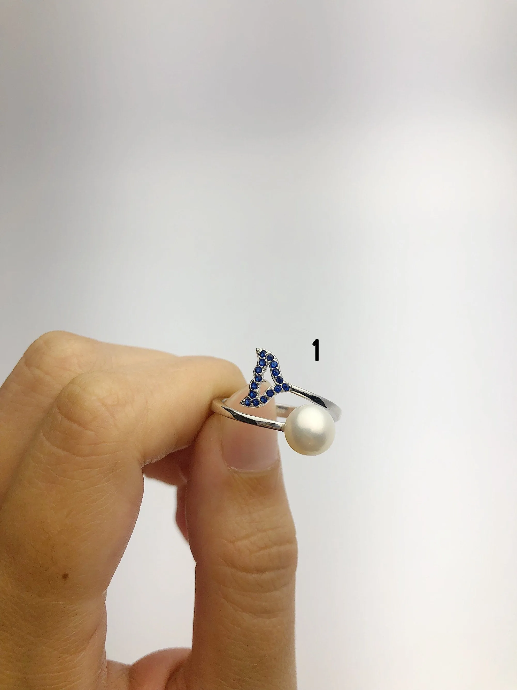 Sterling Silver Freshwater Pearl Rings - (868 No. 1-2)