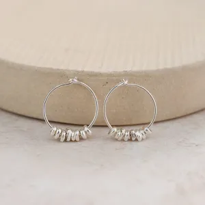 Sterling Silver Nugget Hoops