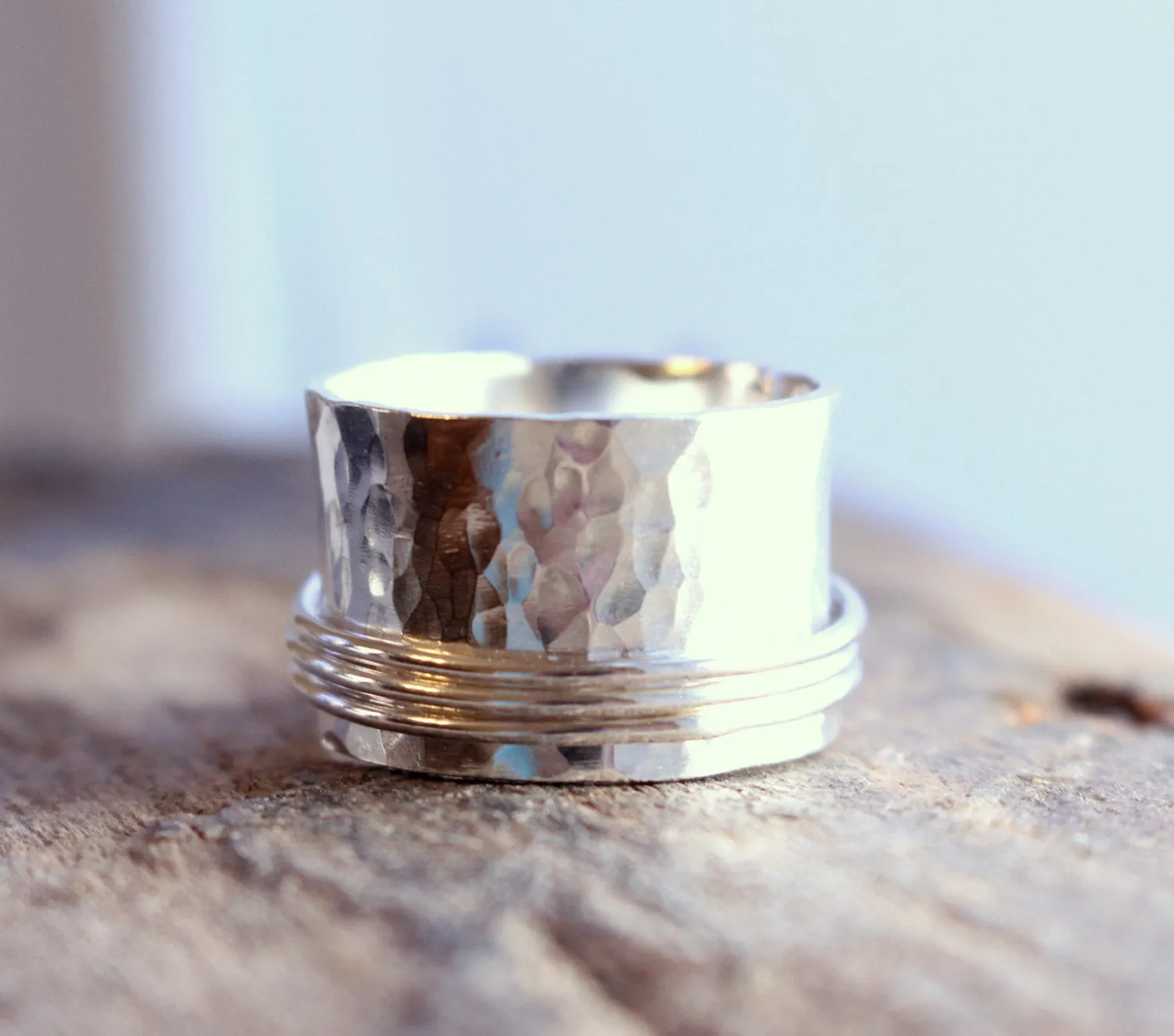 Sterling spinner ring