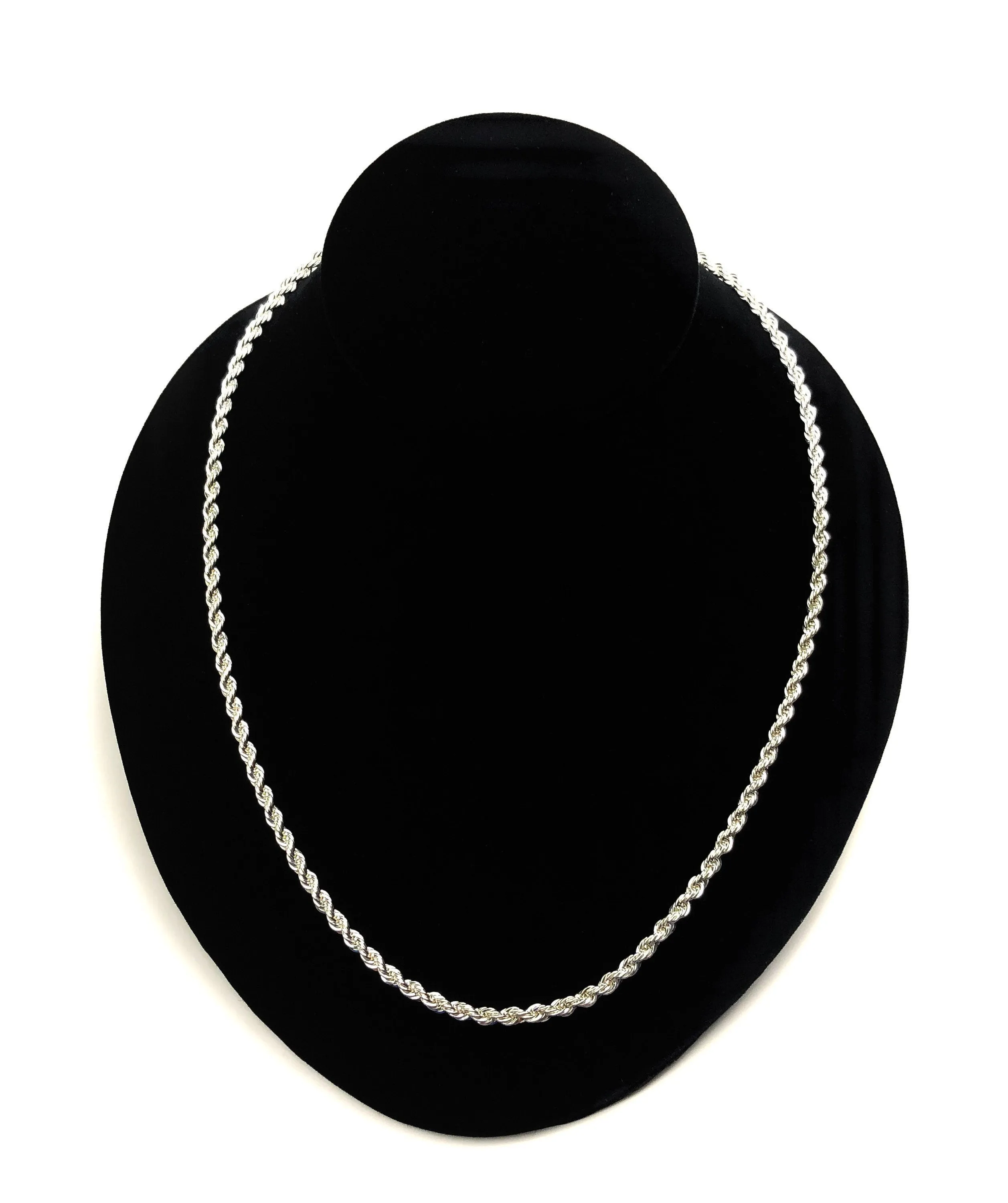 Stunning 4mm Sterling Silver 925 French Rope Chain