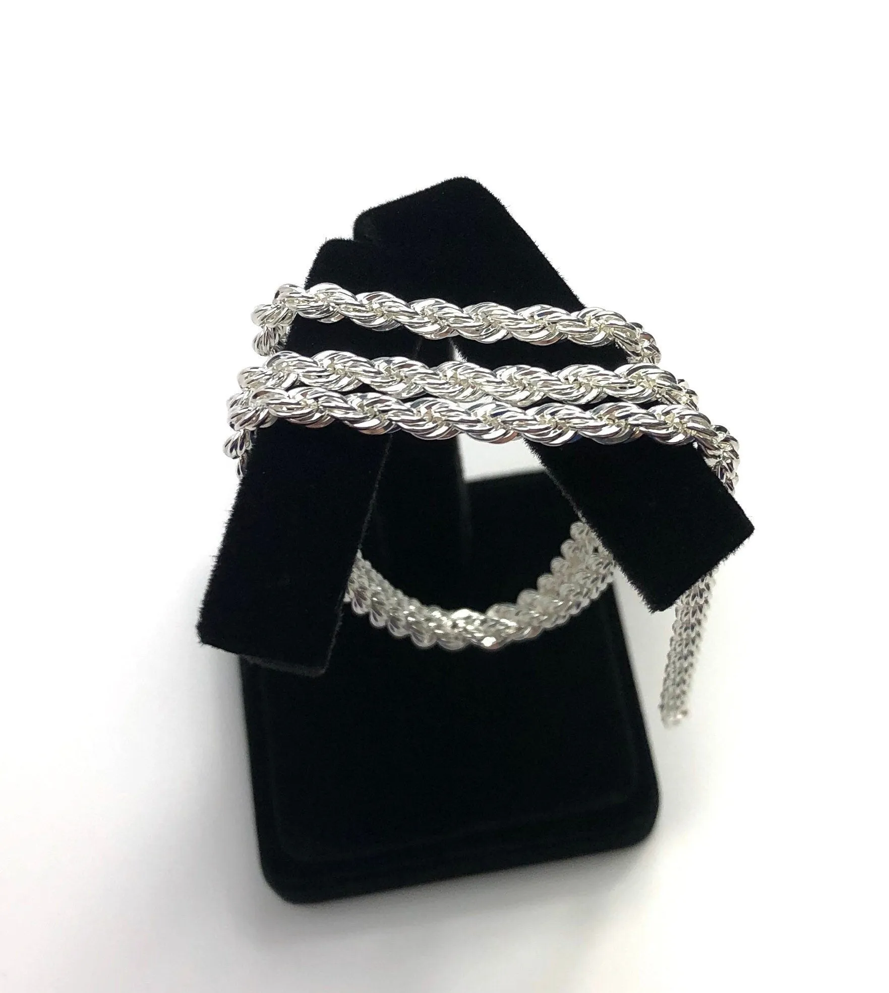 Stunning 4mm Sterling Silver 925 French Rope Chain