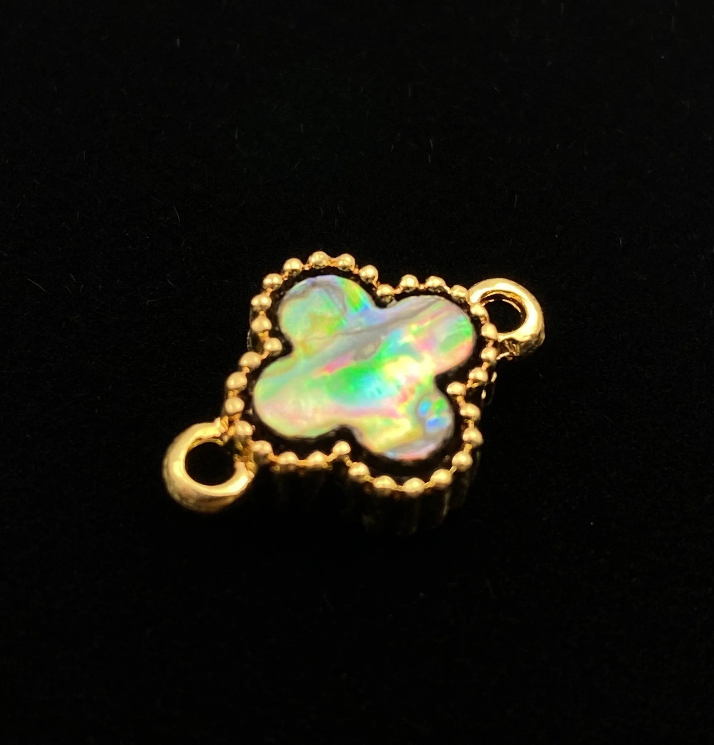 Stunning abalone mother of pearl charm, SKU# M1033