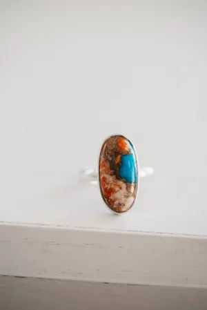 Sunny Ring | Spiny Oyster Turquoise - FINAL SALE
