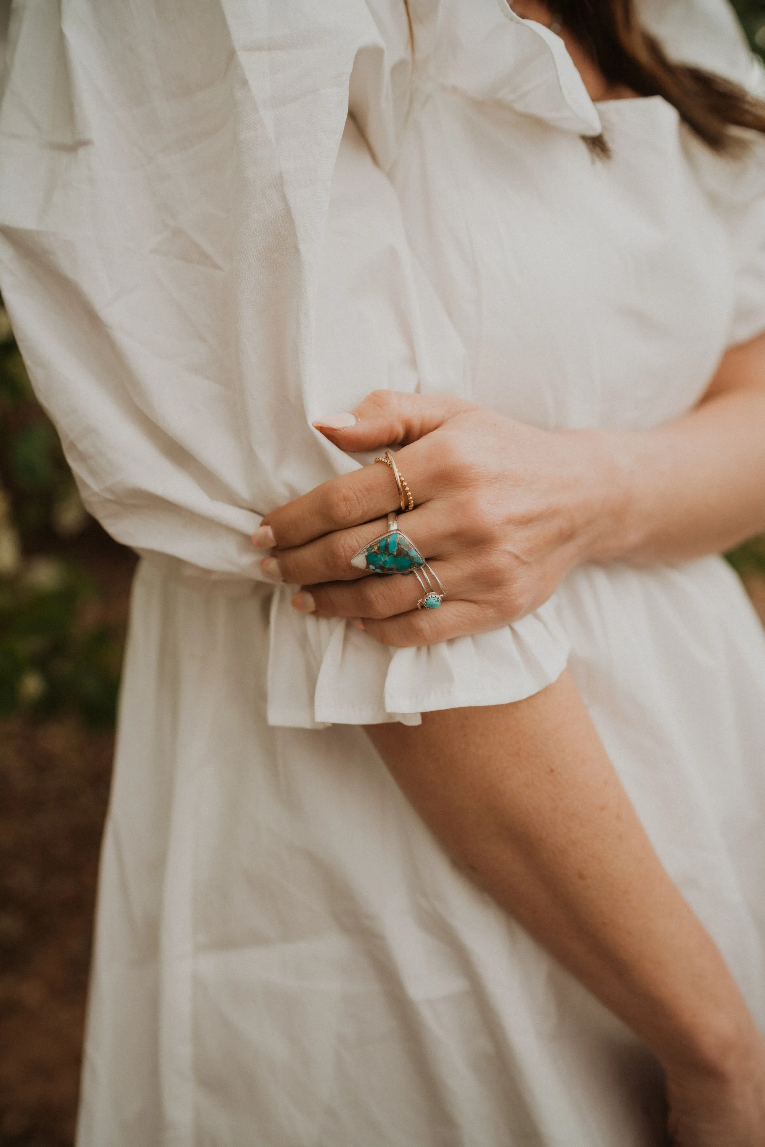 Sunny Ring | Spiny Oyster Turquoise - FINAL SALE