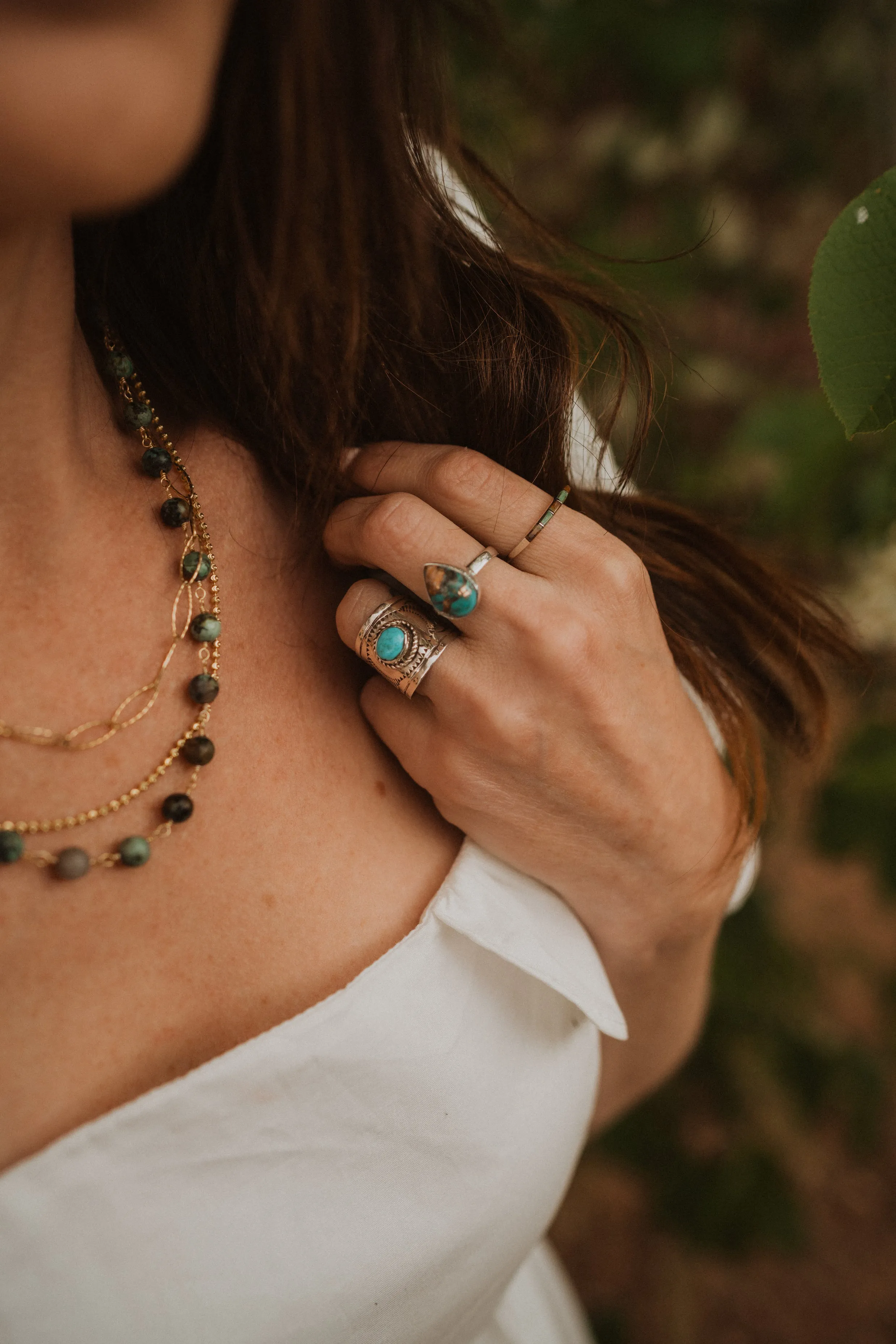 Sunny Ring | Spiny Oyster Turquoise - FINAL SALE