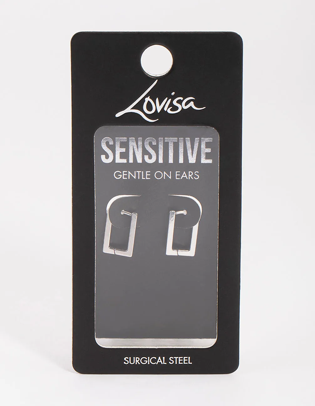 Surgical Steel Rectangle Hoop Earrings