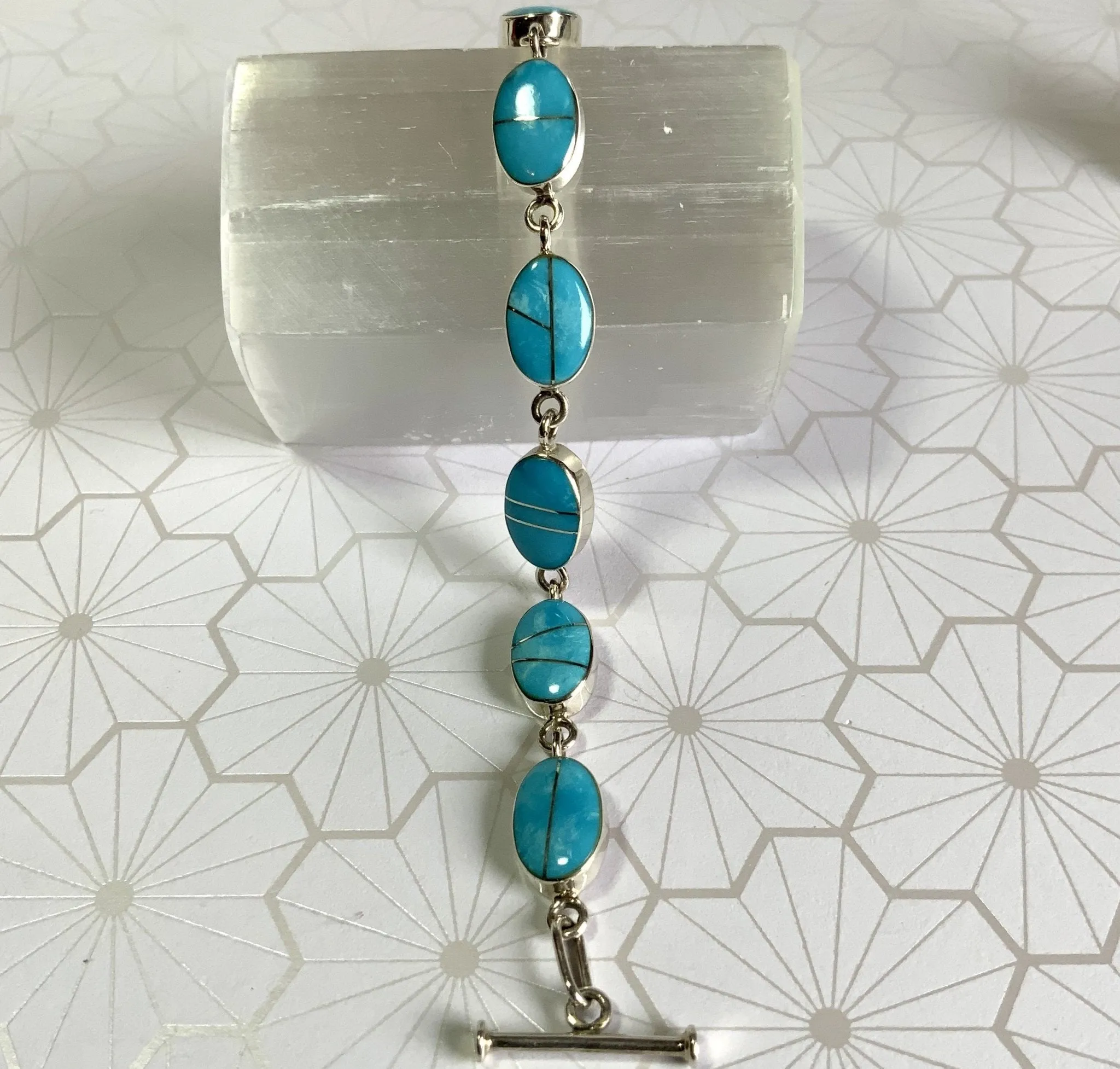 Sweep Me Off My Feet Sleeping Beauty Inlay Bracelet