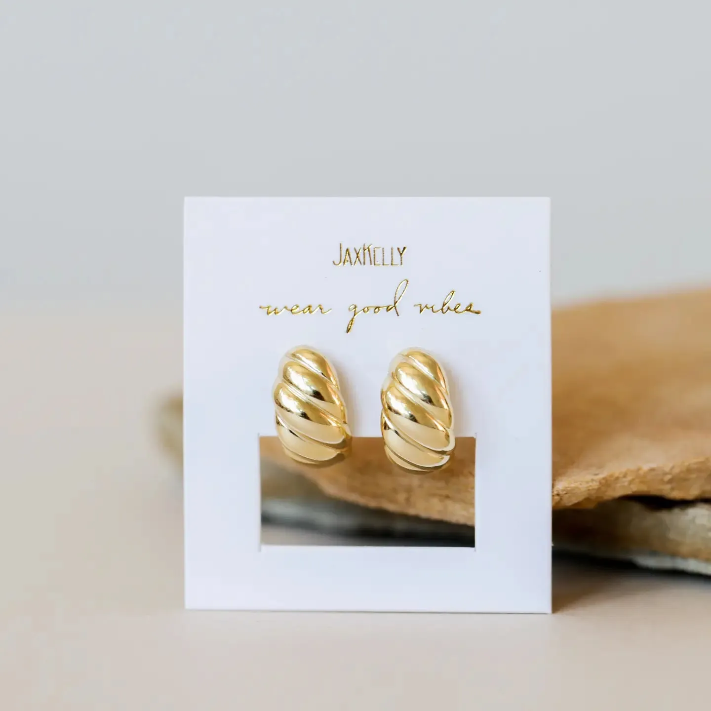 Swirly Gold Hoop