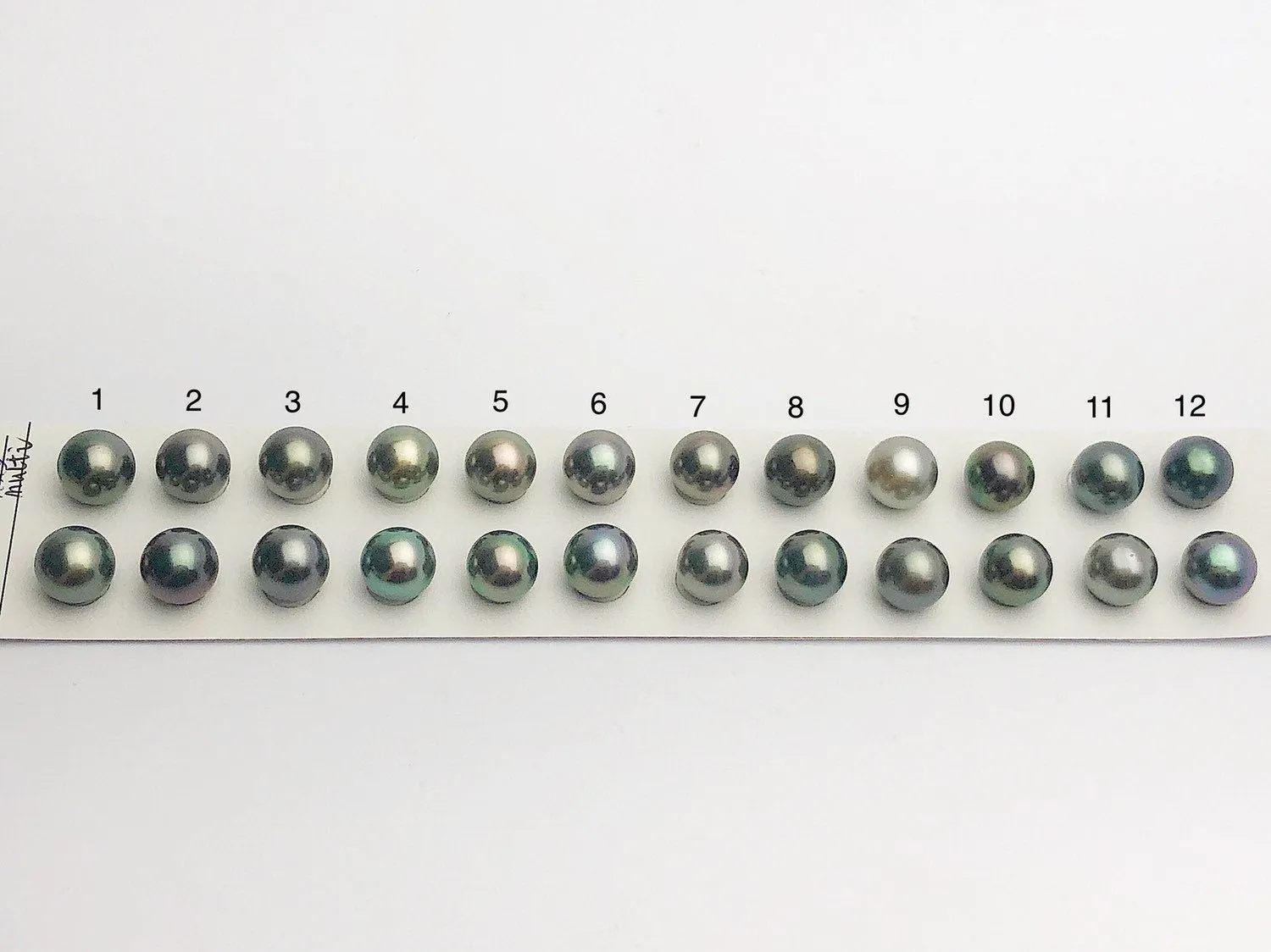 Tahitian Loose Pearls , Round AAA, Multi Colored Matched Pairs, 10.5-11mm, #646