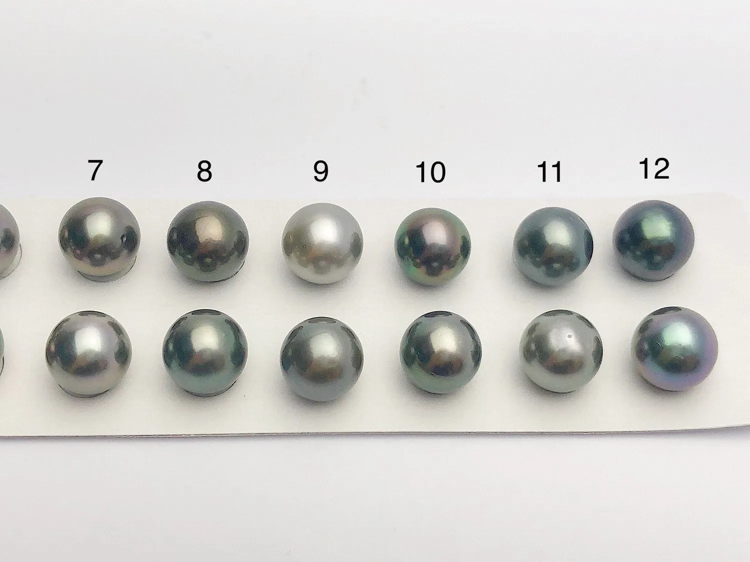 Tahitian Loose Pearls , Round AAA, Multi Colored Matched Pairs, 10.5-11mm, #646