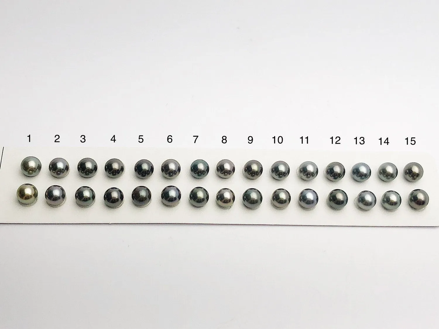 Tahitian Loose Pearls, Round AAAA, Peacock Multi Colored Matched Pairs, 8-8.5mm, #655