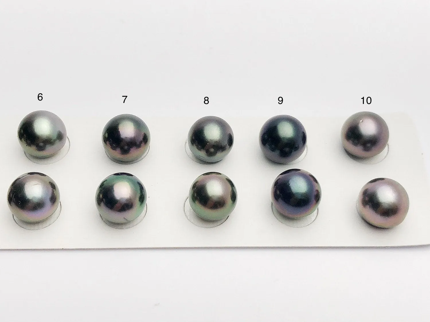 Tahitian Matched Pairs Loose Pearls, AA 10.5-11mm, Round Multi Colors, #630