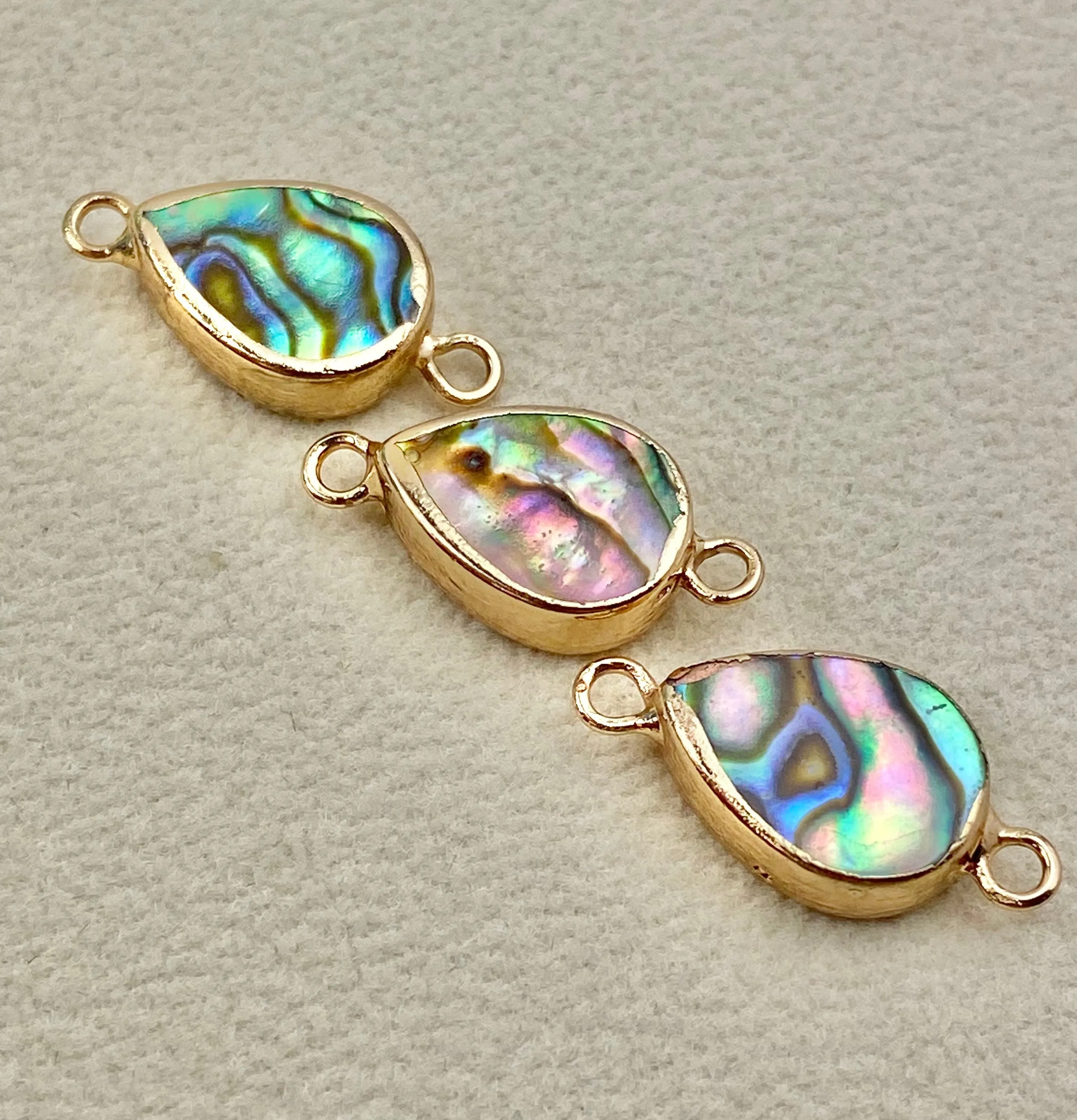 Tear drop abalone mother of pearl charm, SKU# M766
