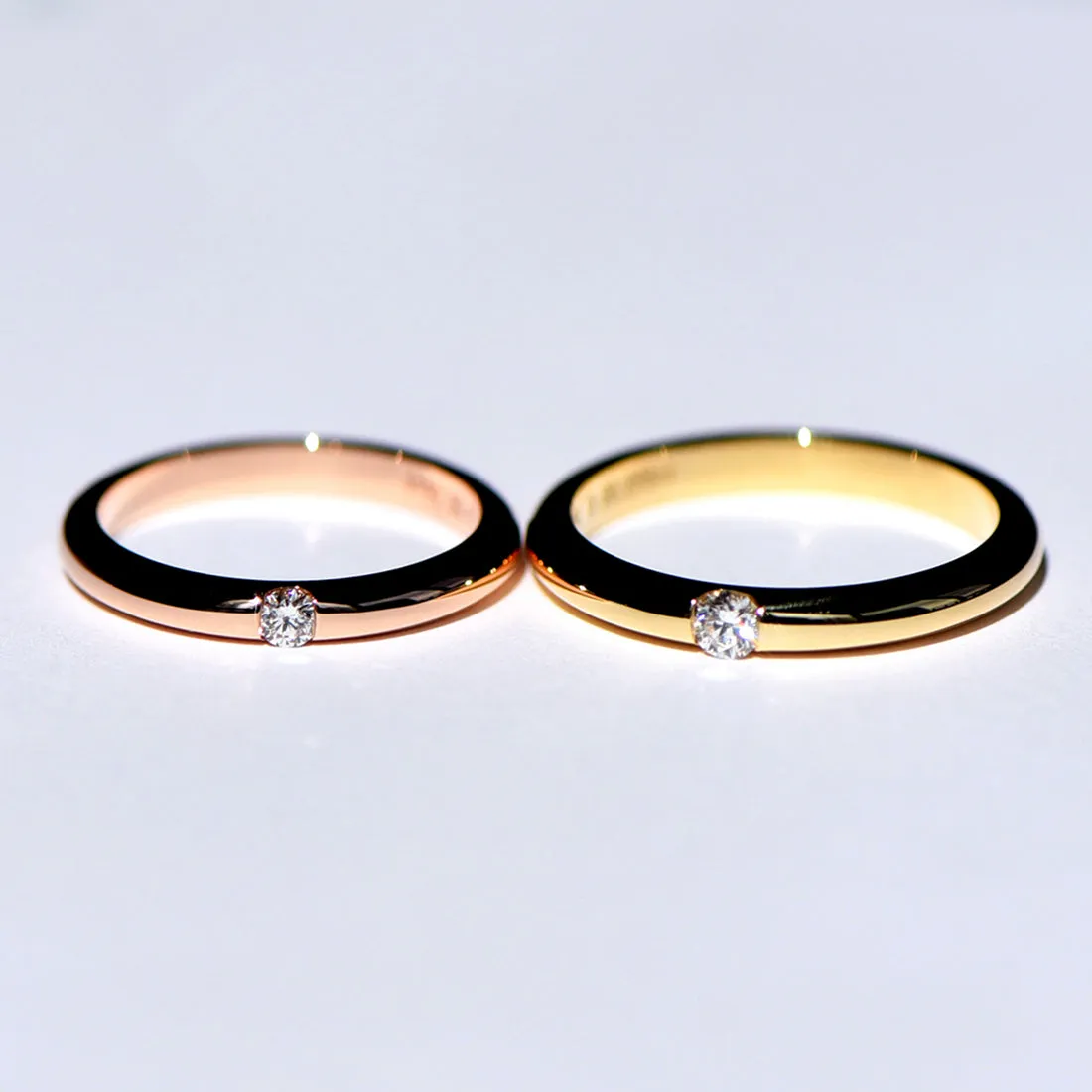 Tension Setting Diamond Dome Wedding Ring