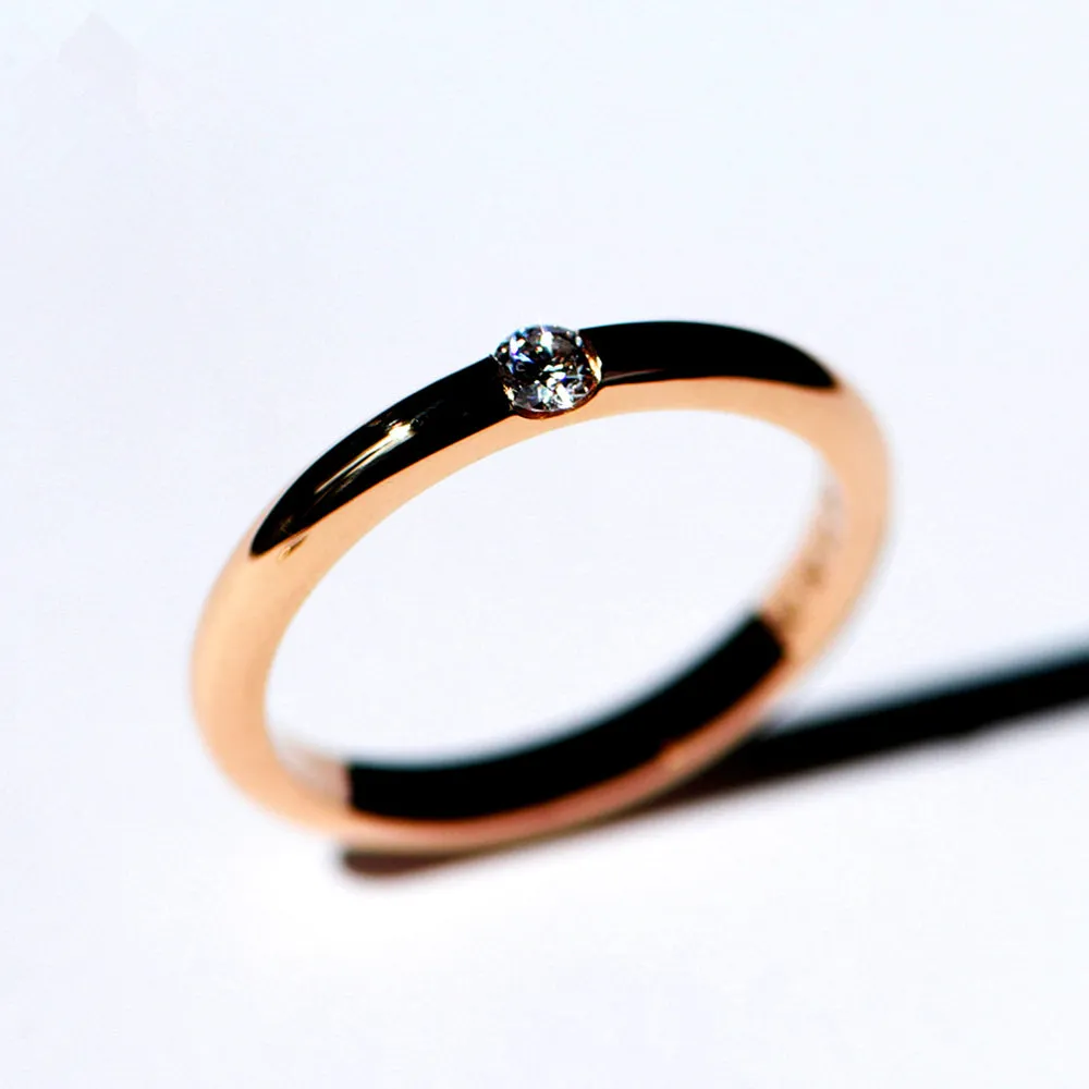 Tension Setting Diamond Dome Wedding Ring
