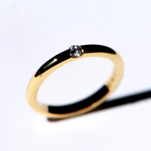 Tension Setting Diamond Dome Wedding Ring