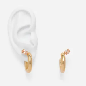 Tilt Hoops in Gold