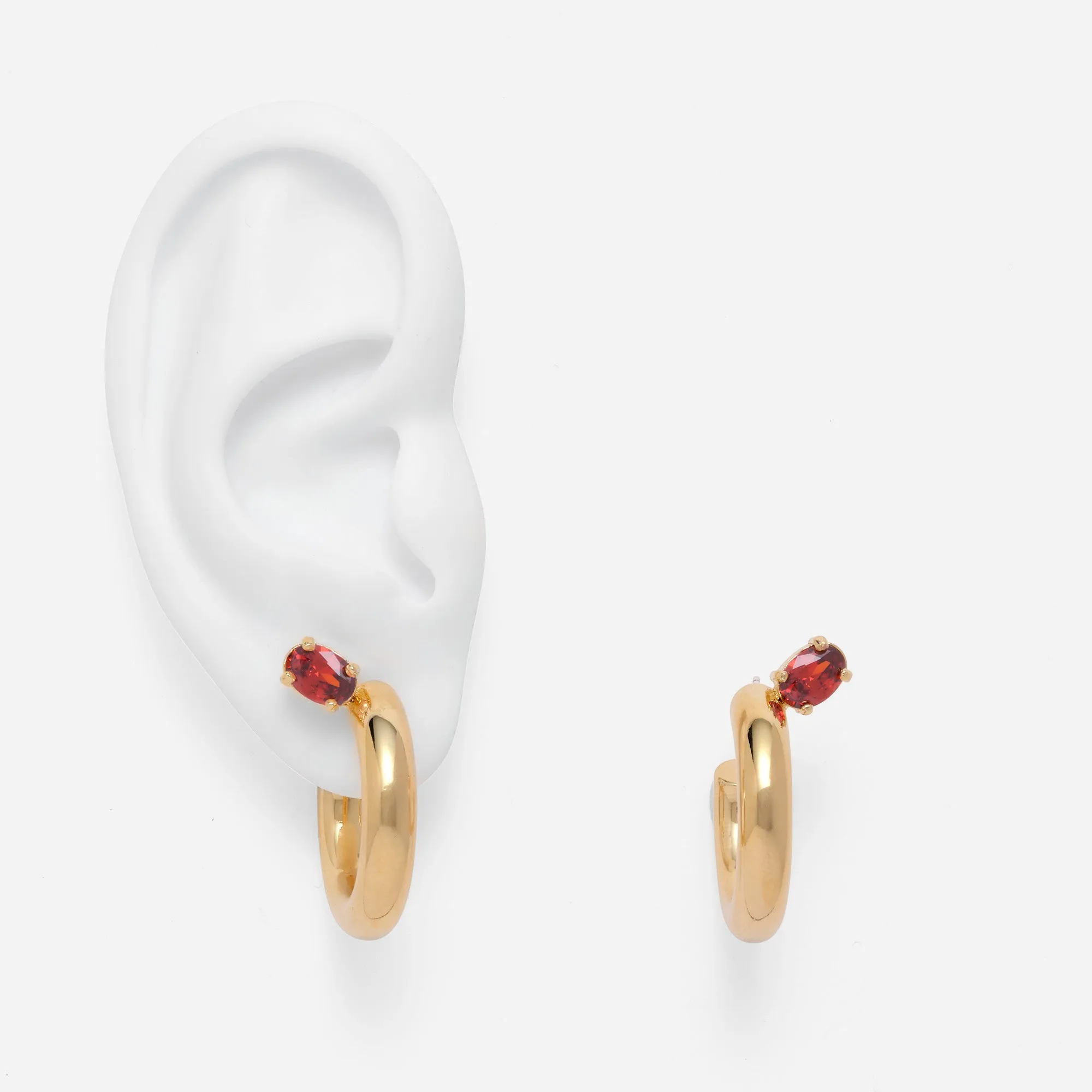 Tilt Hoops in Gold