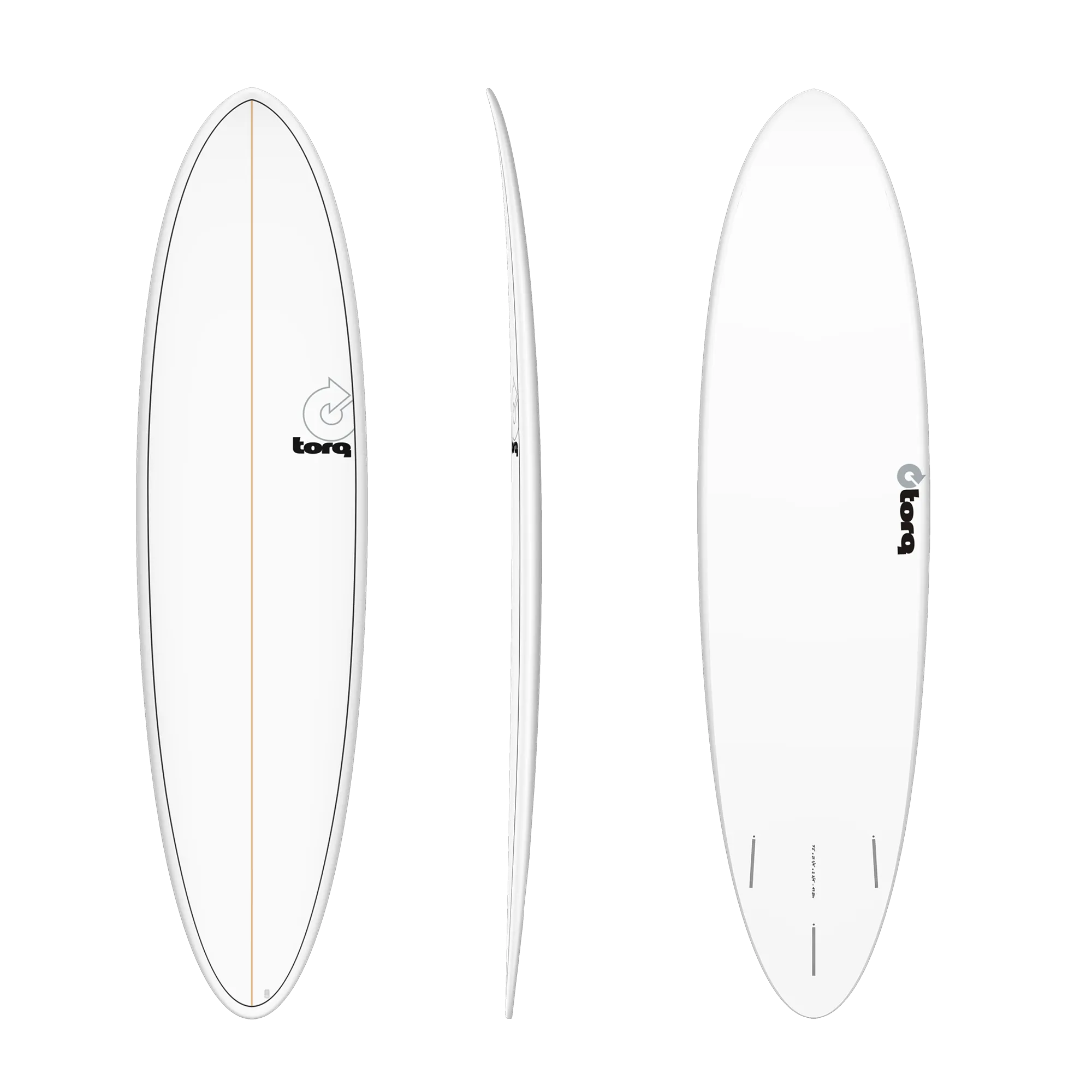 TORQ TET 7'6" MOD FUN - WHITE / PINLINE