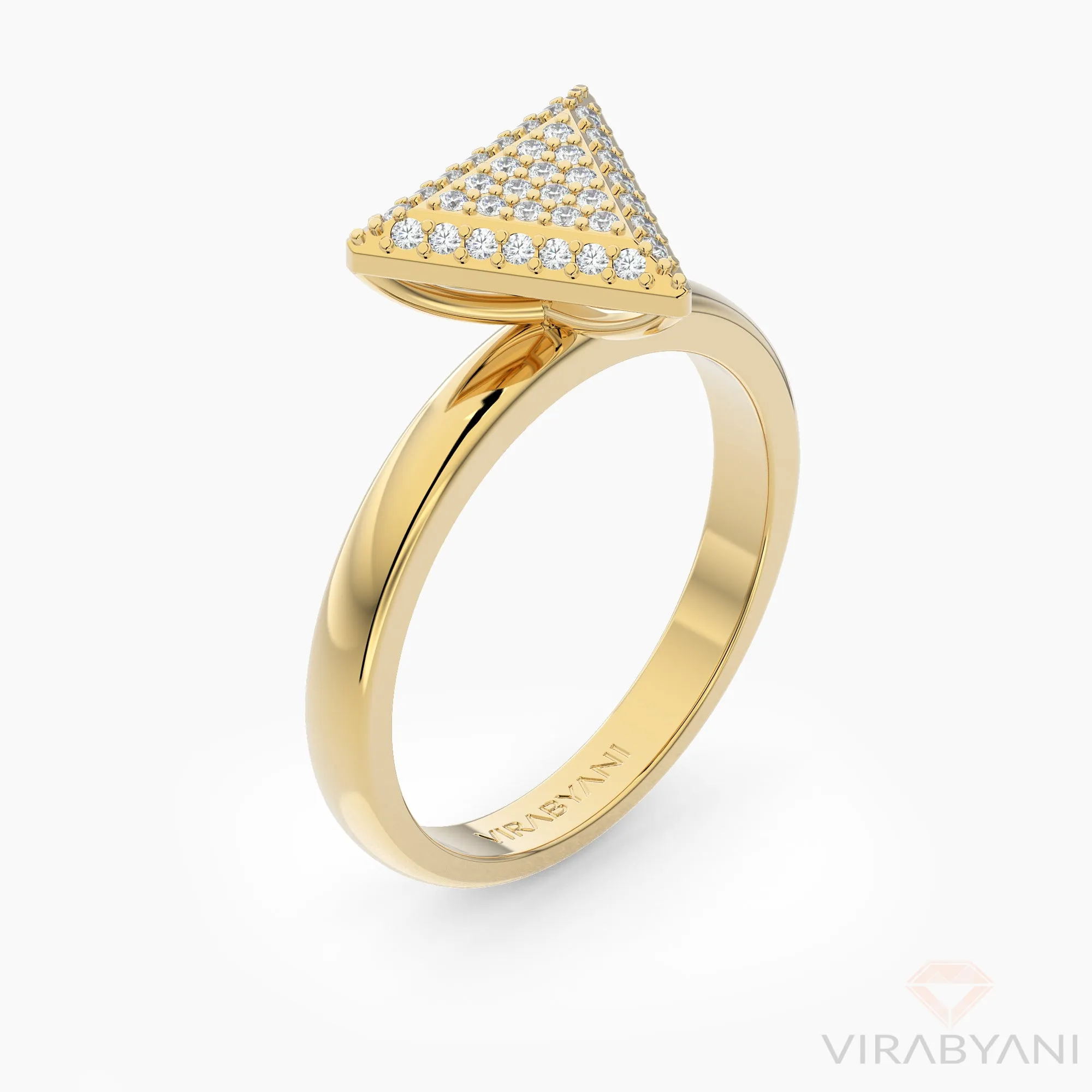 Triangle Shaped AMoré Pavé Ring With 0.45ct. Diamonds