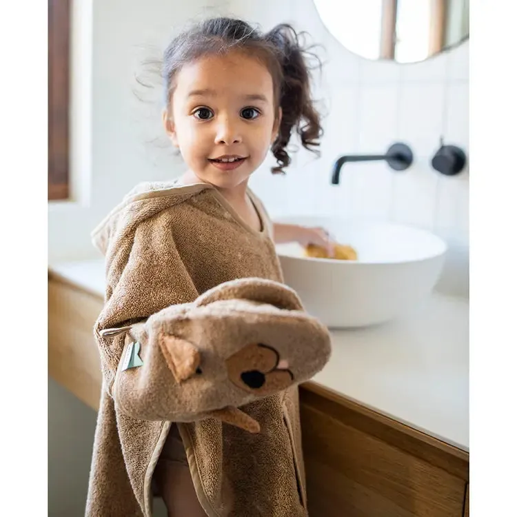 Trixie Organic Cotton Washcloth 2-Pack | Mr. Dino & Mr. Dog