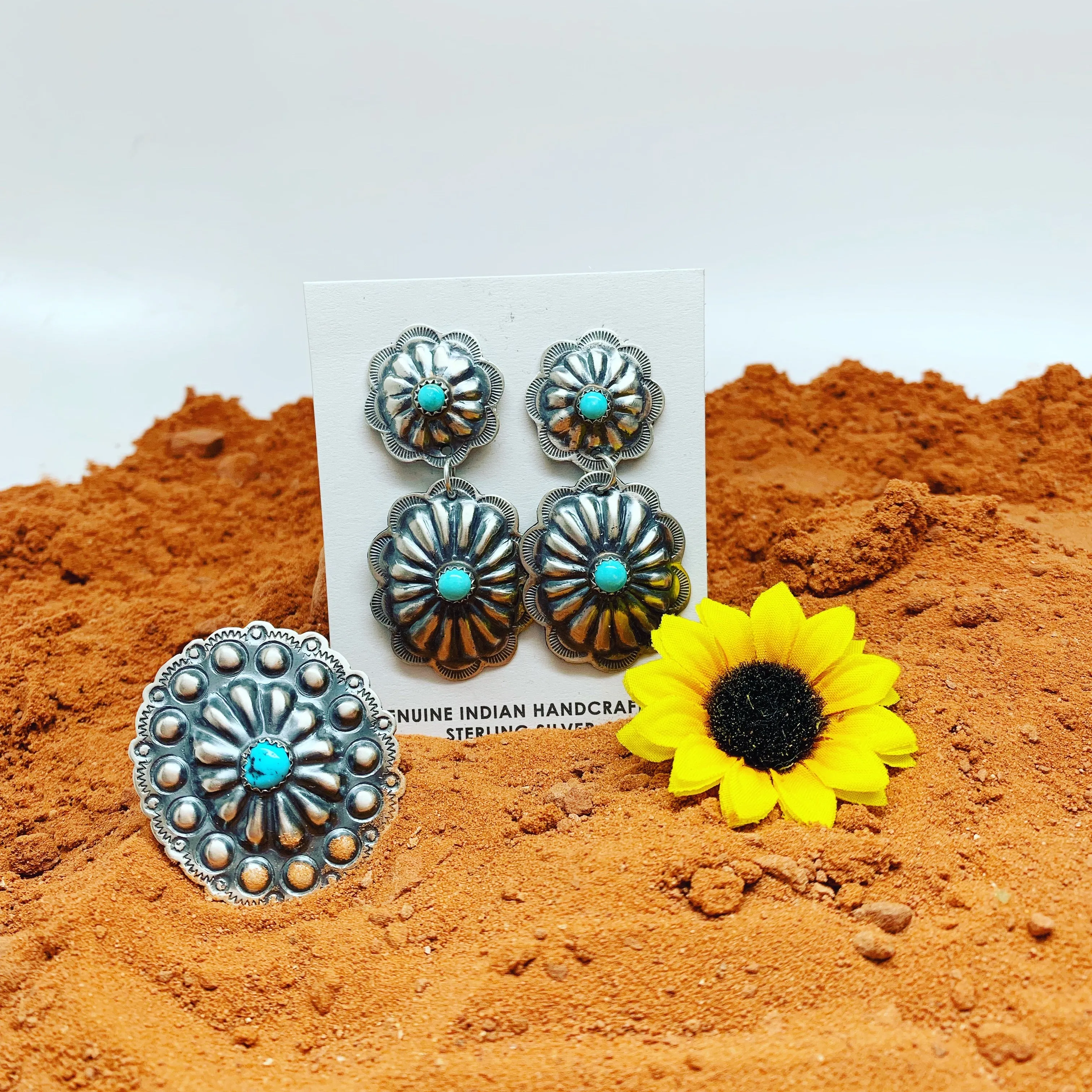 Turquoise Concho Ring