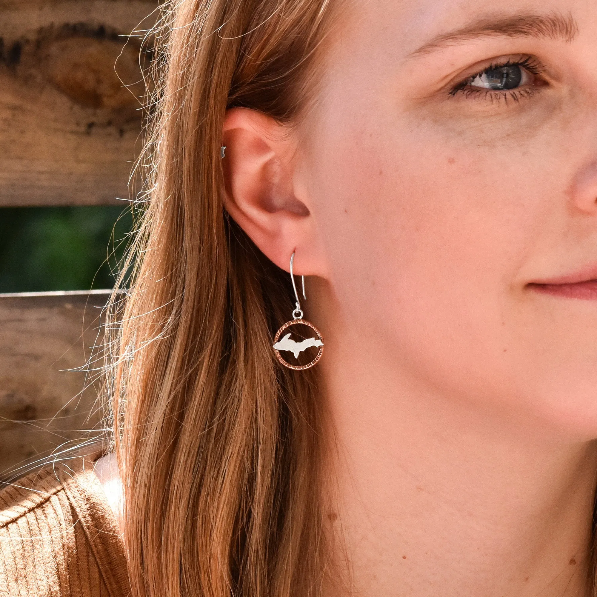 Upper Peninsula Hoop Earrings