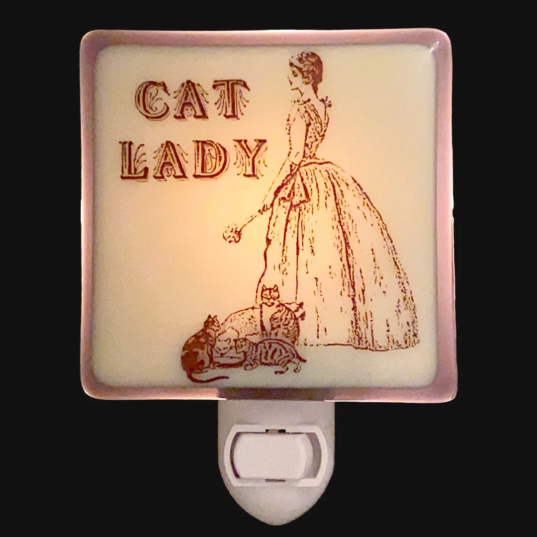 Victorian "Cat Lady" Night Light