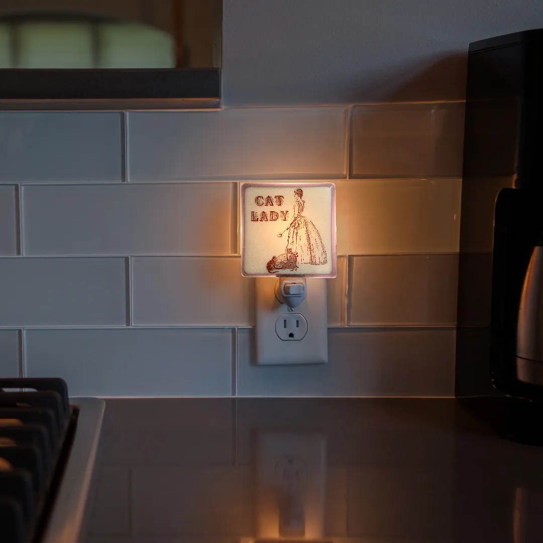 Victorian "Cat Lady" Night Light