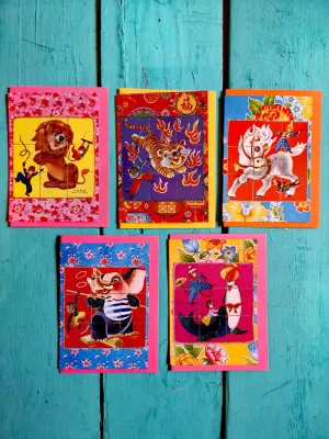 Vintage Circus animal card set