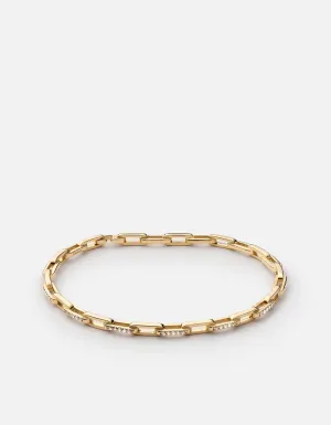 Volt Link Cuff, Gold Vermeil/Sapphire