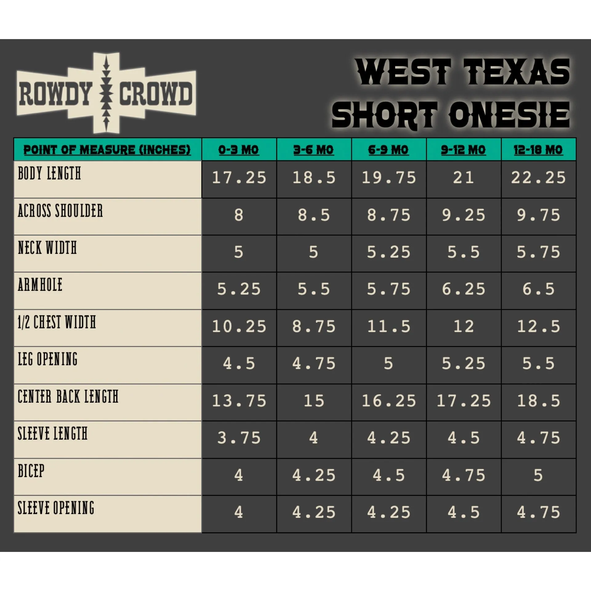 West Texas Short Onesie