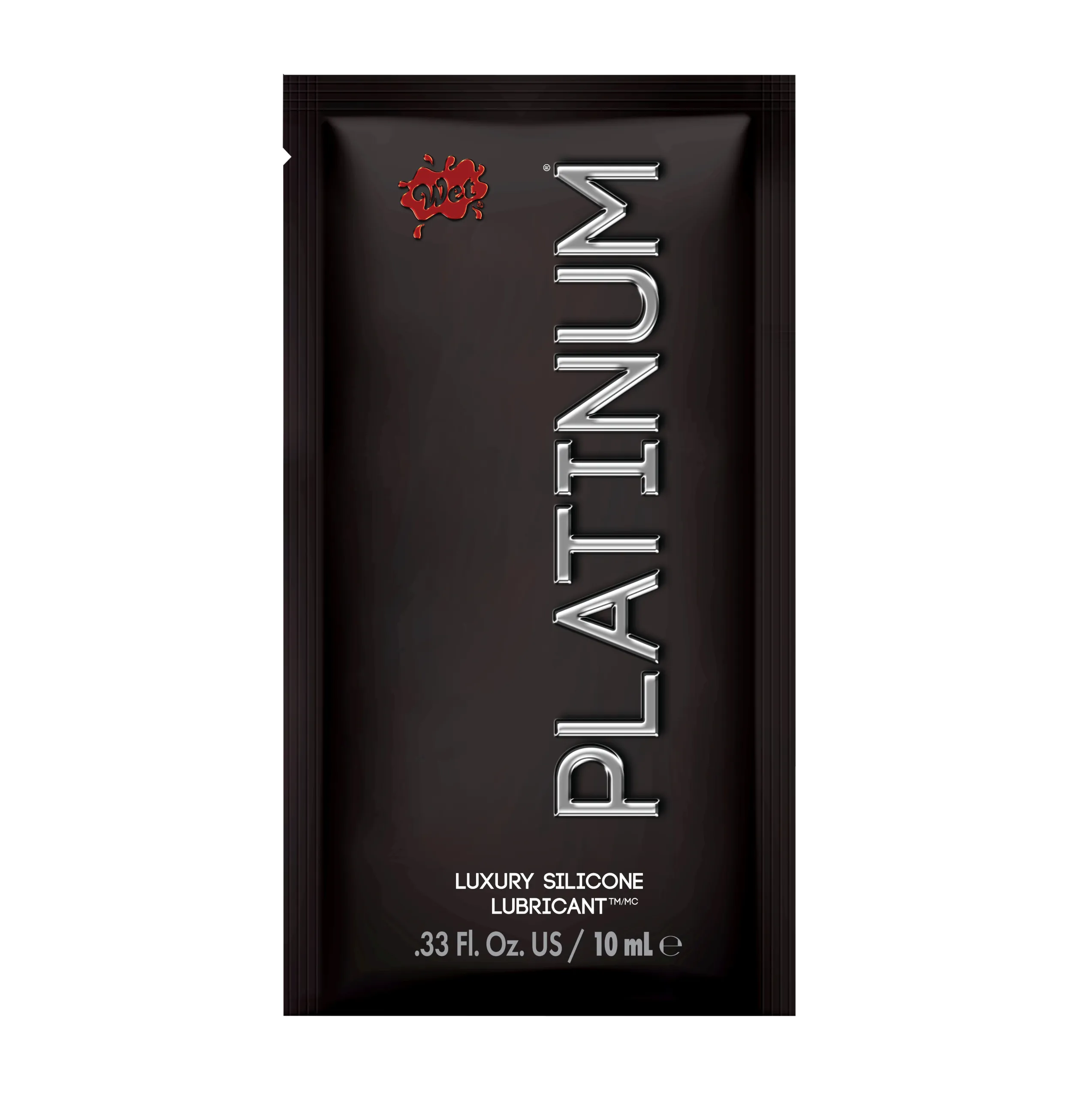 WET® Platinum® Silicone Lubricant Pouch .33 FLoz/10ML
