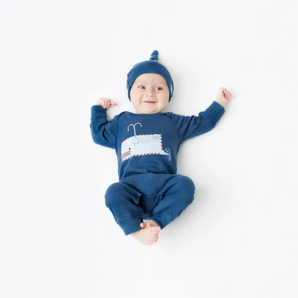 Whale organic baby grow