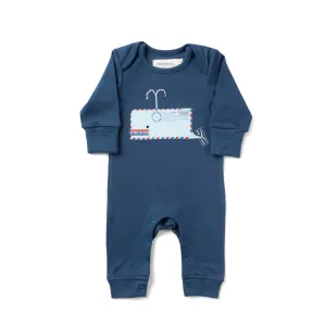 Whale organic baby grow