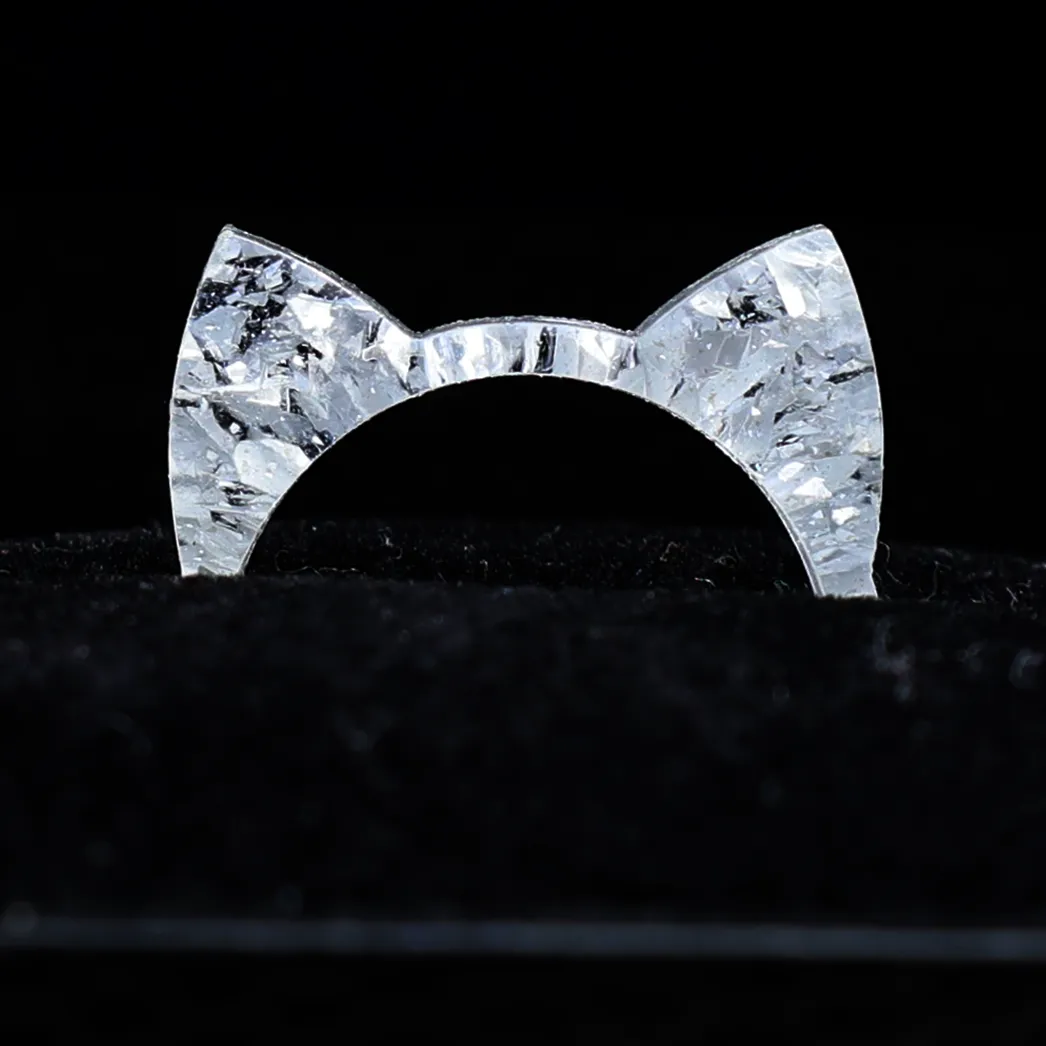 WHITE ANIMAL EAR RINGS