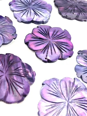 White South Sea Purple Mother Of Pearl Hibiscus Sku#M326