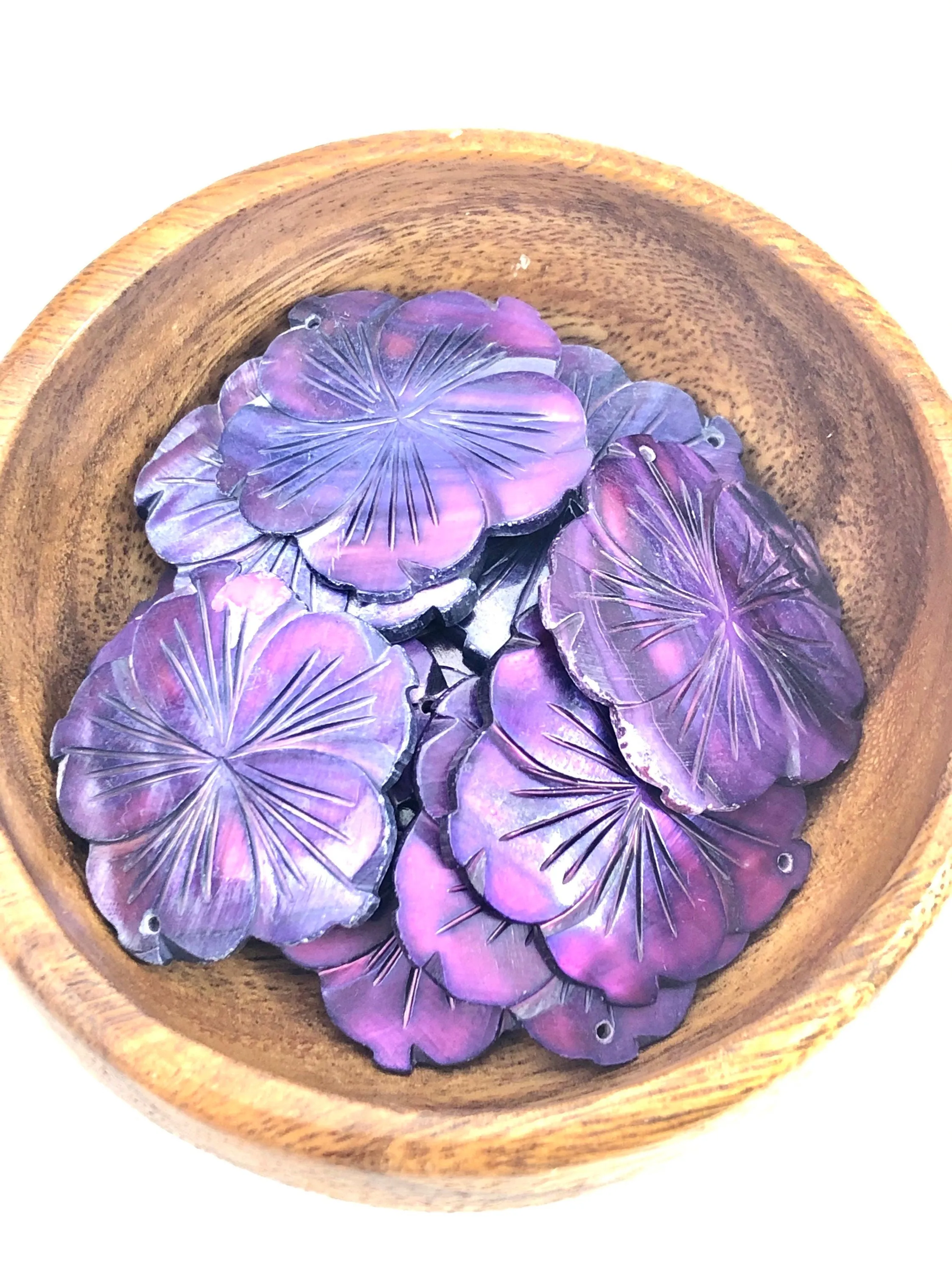White South Sea Purple Mother Of Pearl Hibiscus Sku#M326