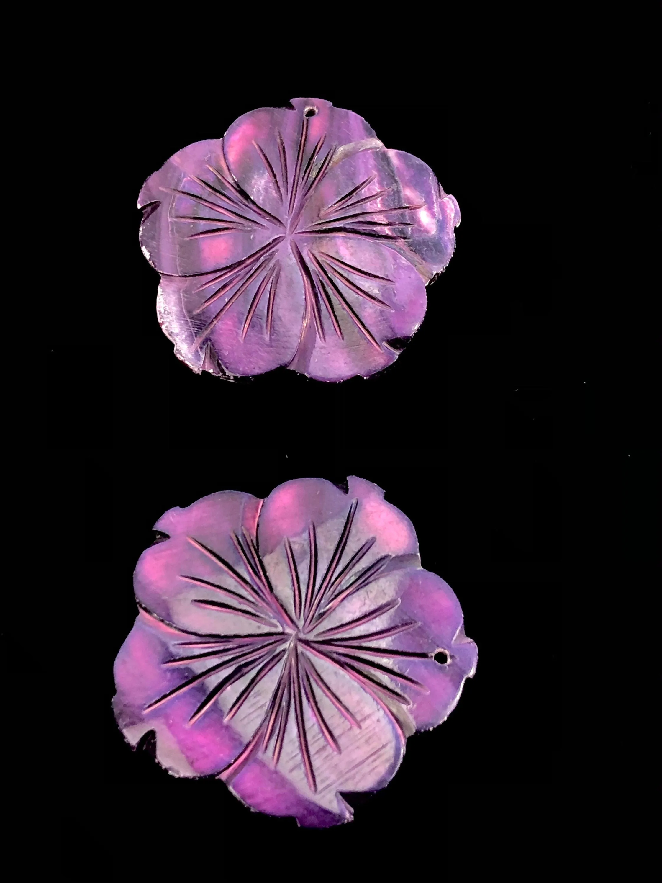 White South Sea Purple Mother Of Pearl Hibiscus Sku#M326