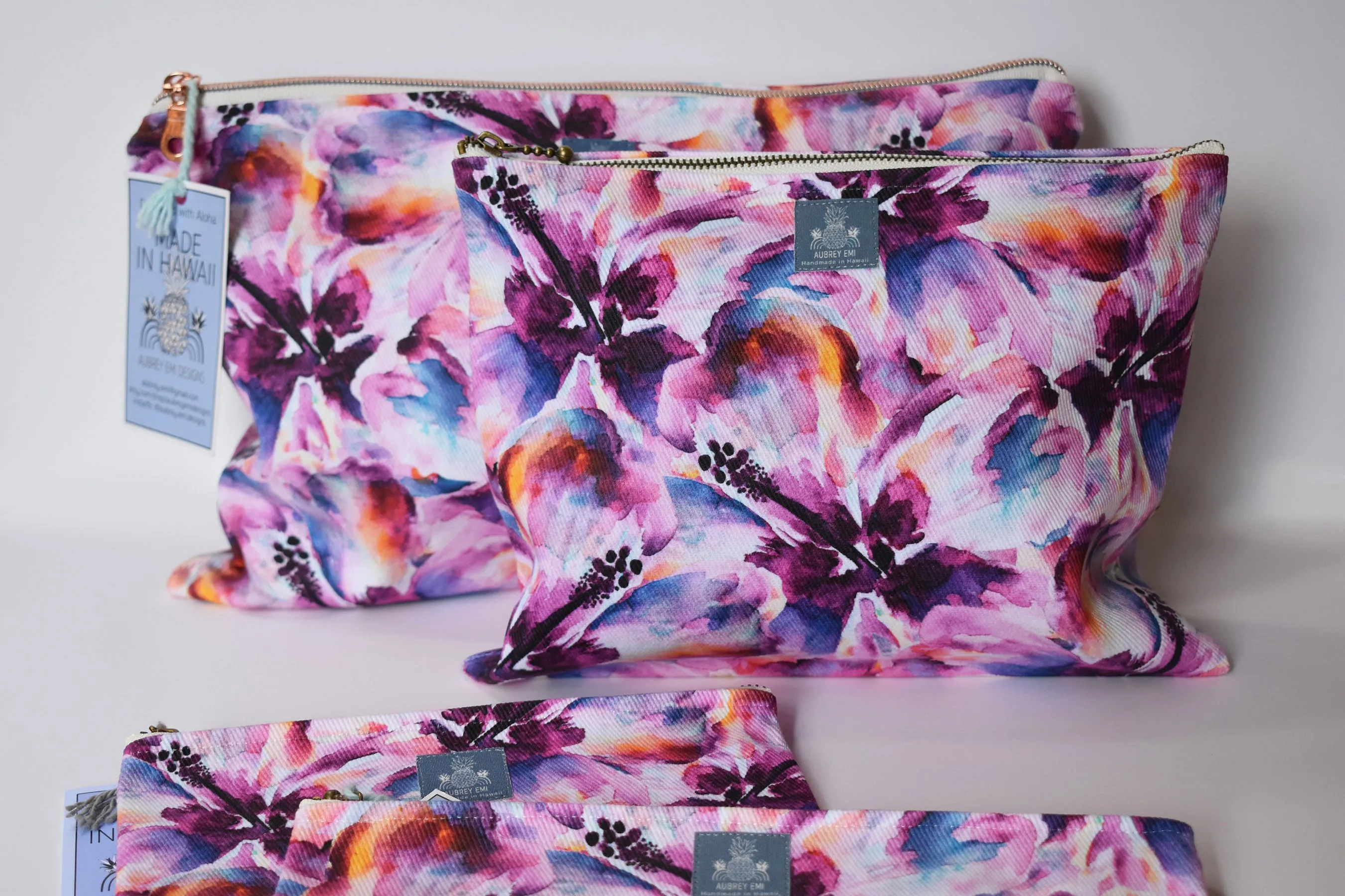 Wild Hibiscus Pouch (Pencil/Sm/Med/Lg)