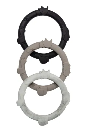 Wild Teether Ring Set - Grey