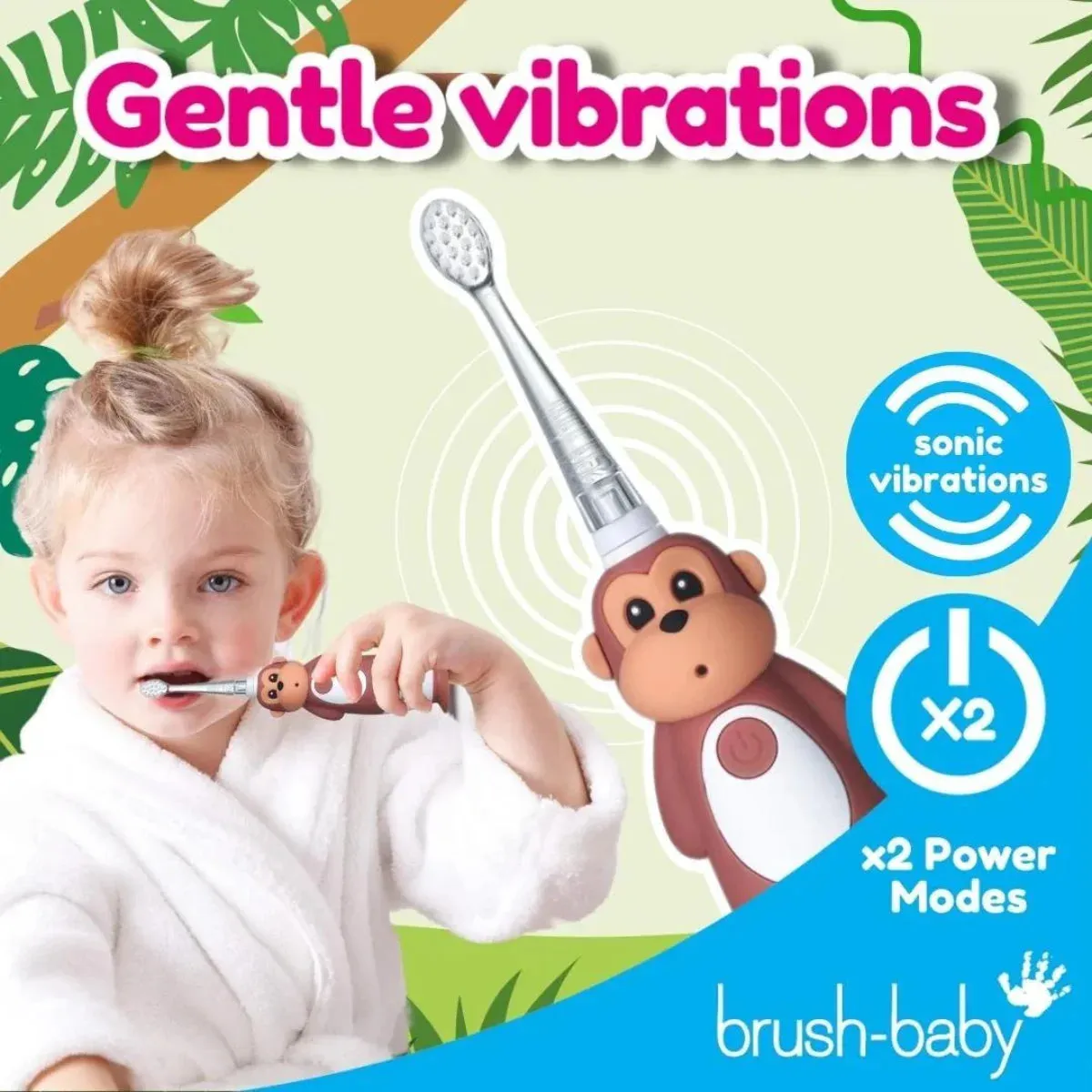 WildOnes™ Monkey Kids Electric Rechargeable Toothbrush
