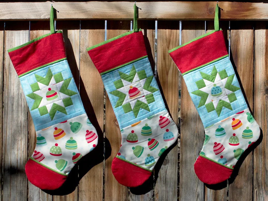 Winter Star Stocking PDF Download pattern