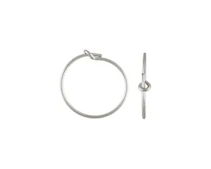 Wire Beading Hoop, .70x15.0mm, Sterling Silver. Made in USA. #5011802