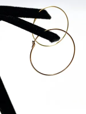 Wire Beading Hoop Earrings