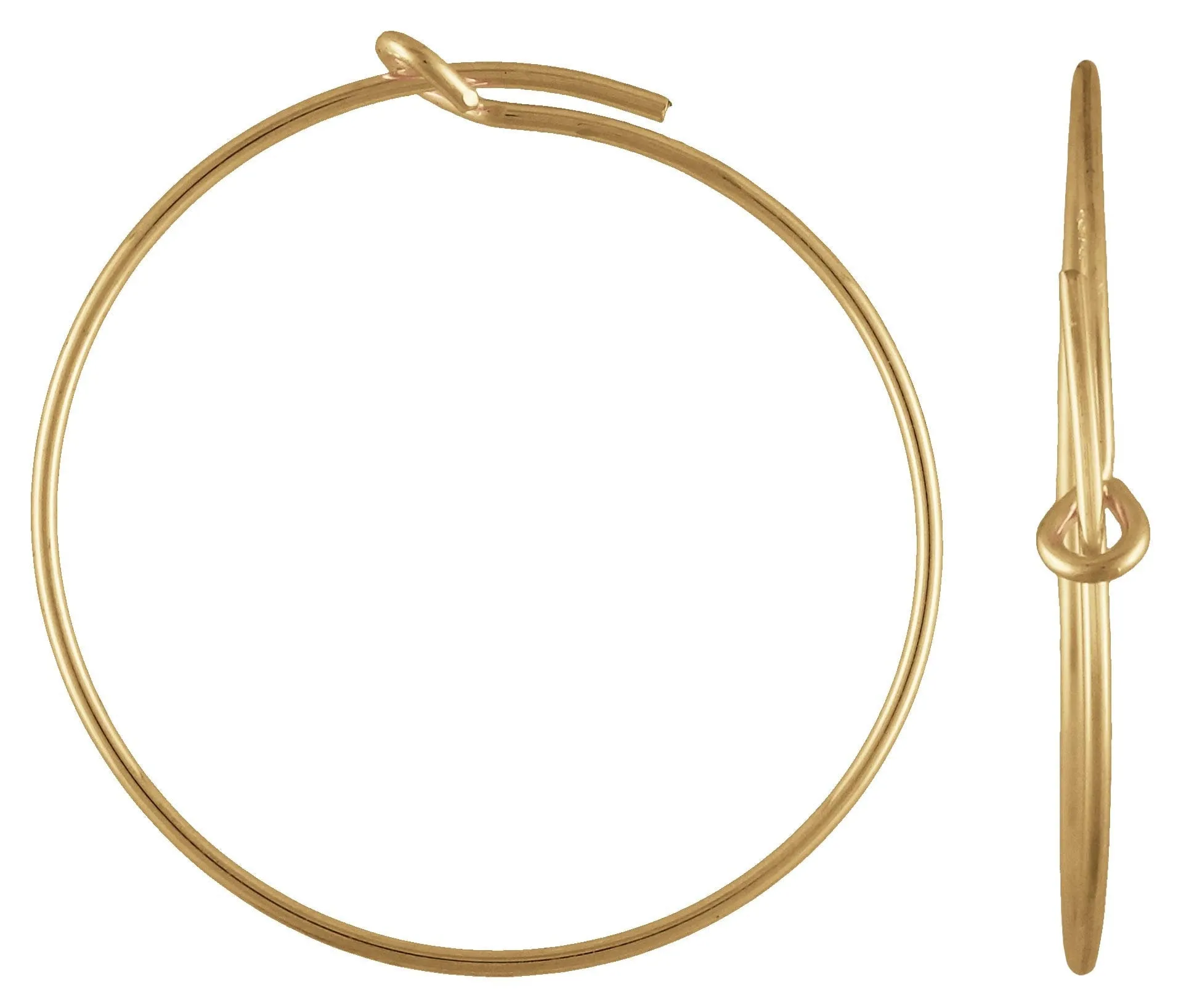 Wire Beading Hoop Earrings